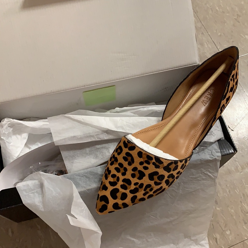 J Crew D’Orsay Flats - Leopard